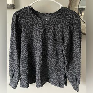 Loft black and gray cheetah top size medium. Worn once so in great condition.
